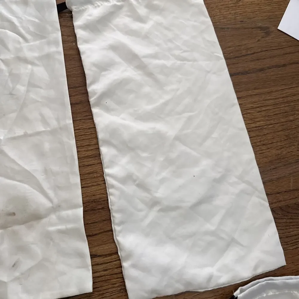 Lot of 7 Gucci White Satin Drawstring Dust Bags for Shoes Accessories 17x8”
